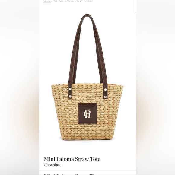 NWT HOLLAND COOPER Mini Paloma Straw Tote with box - Picture 6 of 9